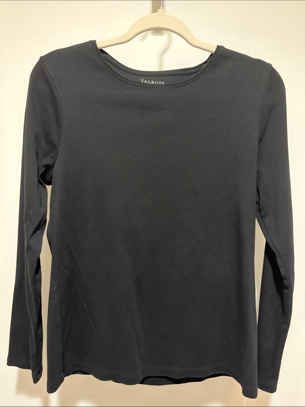 Talbots Black Long Sleeve Crewneck Tee